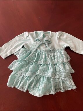 Baby Starters Mint Green Baby Bodysuit, Sz 3 Mos
